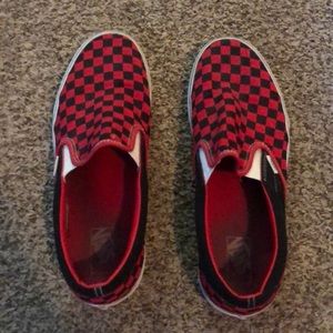 Vans Slip On Red/ Black Checkerboard Sz13 Men’s